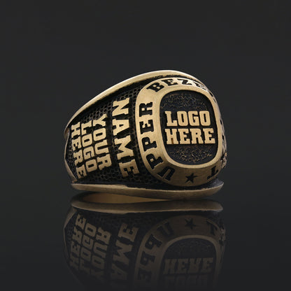 Minimalist Personalized Name Ring, Custom Silver & Gold Unisex Ring
