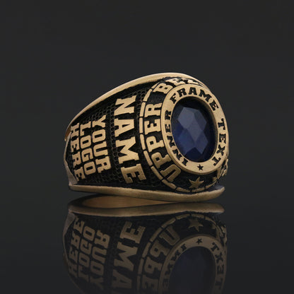 Custom Engraved Minimalist Name Ring, Personalized Silver & Gold Band