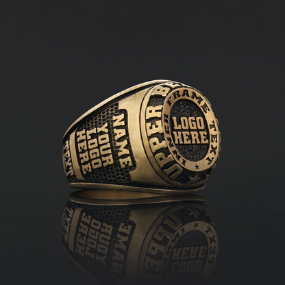 Custom Minimalist Name Ring, Personalized Silver & Gold Unisex Jewelry