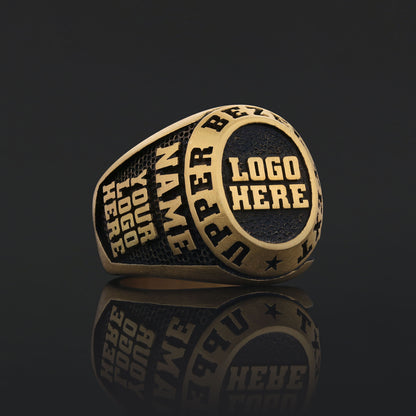 Custom Logo Signet Ring – Personalized Engraved Statement Ring, Custom Crest Ring, Unique Personalized Jewelry