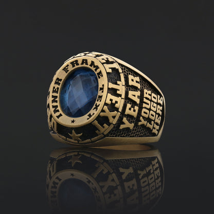 Graduation College Ring, Personalized University Ring, Customized Class Ring, University Ring
