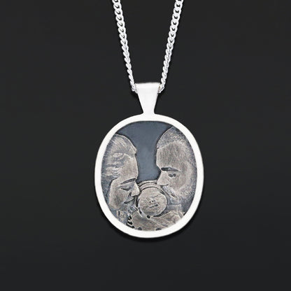 Custom Pendant Necklace, Personalized Name, Logo & Symbol Design in 925 Sterling Silver or Gold