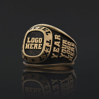 Minimalist Personalized Name Ring, Custom Silver & Gold Unisex Ring