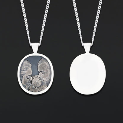 Custom Pendant Necklace, Personalized Name, Logo & Symbol Design in 925 Sterling Silver or Gold