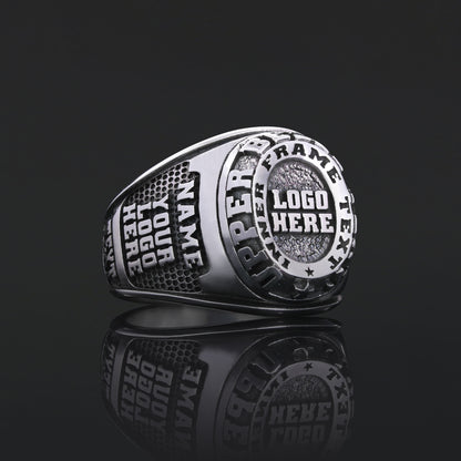 Custom Minimalist Name Ring, Personalized Silver & Gold Unisex Jewelry