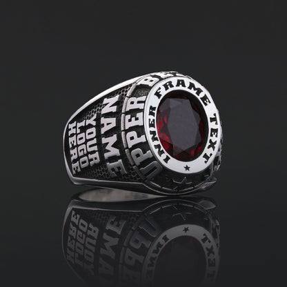 Graduation College Ring, Personalized University Ring, Customized Class Ring, University Ring