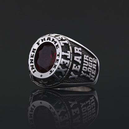 Graduation College Ring, Personalized University Ring, Customized Class Ring, University Ring