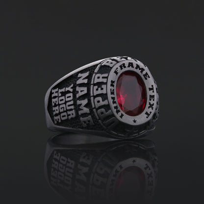 Graduation College Ring, Personalized University Ring, Customized Class Ring, University Ring