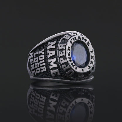 Custom Engraved Minimalist Name Ring, Personalized Silver & Gold Band
