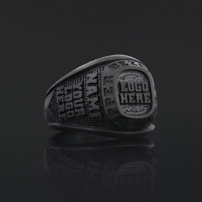 Minimalist Personalized Name Ring, Custom Silver & Gold Unisex Ring