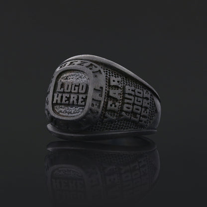Minimalist Personalized Name Ring, Custom Silver & Gold Unisex Ring