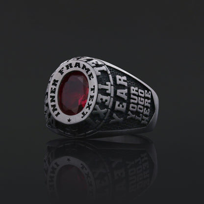 Graduation College Ring, Personalized University Ring, Customized Class Ring, University Ring