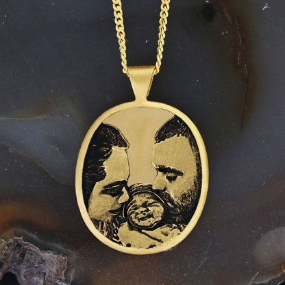 Custom Pendant Necklace, Personalized Name, Logo & Symbol Design in 925 Sterling Silver or Gold