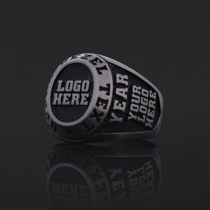 Custom Logo Signet Ring – Personalized Engraved Statement Ring, Custom Crest Ring, Unique Personalized Jewelry