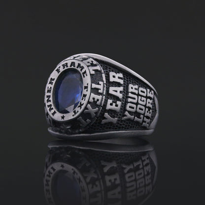Custom Engraved Minimalist Name Ring, Personalized Silver & Gold Band