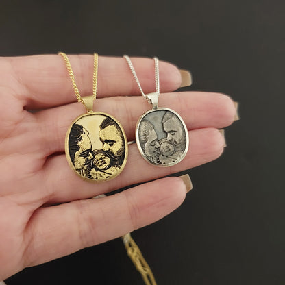 Custom Pendant Necklace, Personalized Name, Logo & Symbol Design in 925 Sterling Silver or Gold