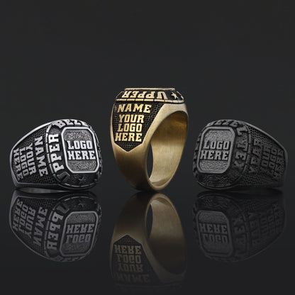 Handcrafted Name Ring for Men & Women, Custom Silver & Gold Engraved Jewelry