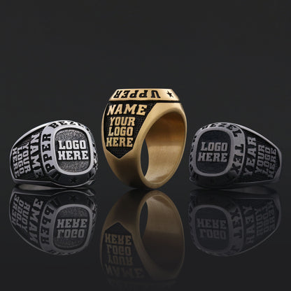 Simple Personalized Name Ring, Custom Minimalist Silver & Gold Ring
