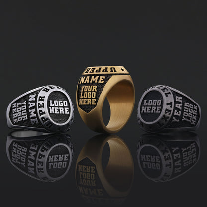 Custom Logo Signet Ring – Personalized Engraved Statement Ring, Custom Crest Ring, Unique Personalized Jewelry