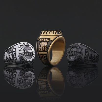 Custom Minimalist Name Ring, Personalized Silver & Gold Unisex Jewelry