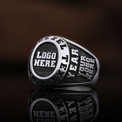 Custom Logo Signet Ring – Personalized Engraved Statement Ring, Custom Crest Ring, Unique Personalized Jewelry
