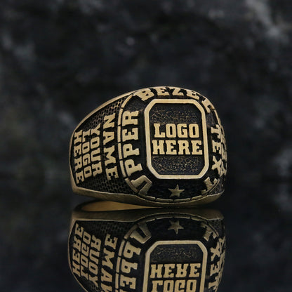 Handcrafted Name Ring for Men & Women, Custom Silver & Gold Engraved Jewelry
