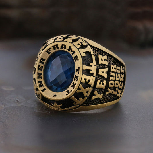 Graduation College Ring, Personalized University Ring, Customized Class Ring, University Ring