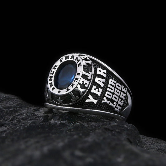 Custom Engraved Minimalist Name Ring, Personalized Silver & Gold Band