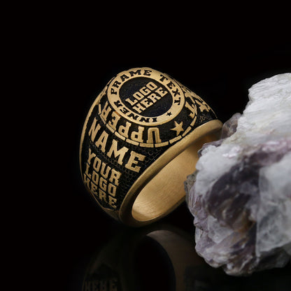 Custom Name Ring for Men & Women, Personalized Engraved Silver or Gold Jewelry