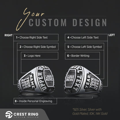Luxury Personalized Name Ring, Custom Engraved Silver & Gold Jewelry for Him & Her