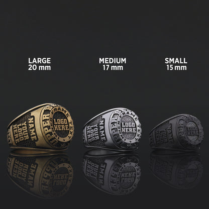 Custom Minimalist Name Ring, Personalized Silver & Gold Unisex Jewelry