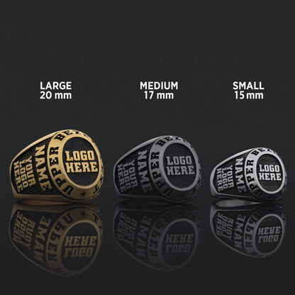 Custom Logo Signet Ring – Personalized Engraved Statement Ring, Custom Crest Ring, Unique Personalized Jewelry