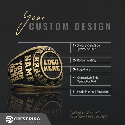 Handcrafted Personalized Name Ring, Custom Silver & Gold Jewelry
