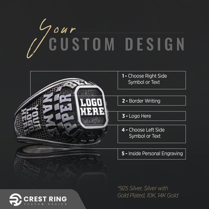 Personalized Custom Ring for Men & Women Handcrafted Engraved Jewelry in Silver & Gold