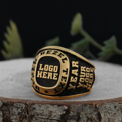 Minimalist Personalized Name Ring, Custom Silver & Gold Unisex Ring