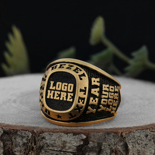 Minimalist Personalized Name Ring, Custom Silver & Gold Unisex Ring