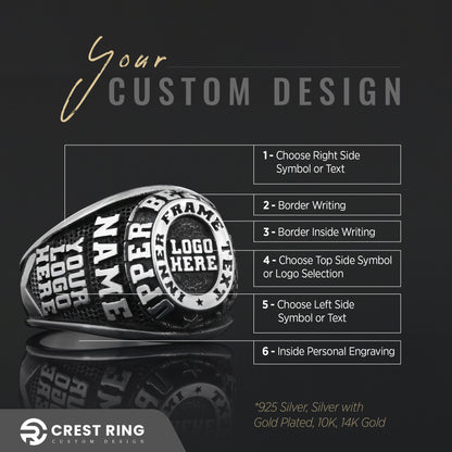Custom Name Ring for Men & Women, Personalized Engraved Silver or Gold Jewelry