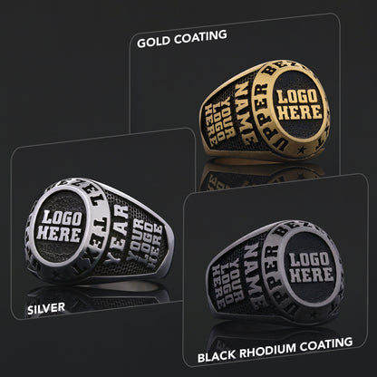 Custom Logo Signet Ring – Personalized Engraved Statement Ring, Custom Crest Ring, Unique Personalized Jewelry