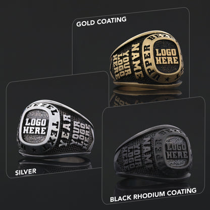 Minimalist Personalized Name Ring, Custom Silver & Gold Unisex Ring