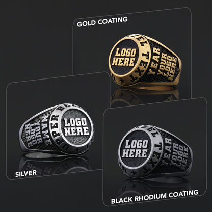 Custom Gold Ring for Men, Engraved Stone Signet Ring, Unique Personalized Gift