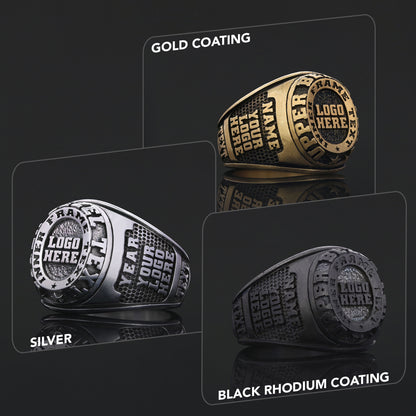 Custom Minimalist Name Ring, Personalized Silver & Gold Unisex Jewelry