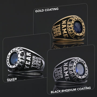 Custom Engraved Minimalist Name Ring, Personalized Silver & Gold Band