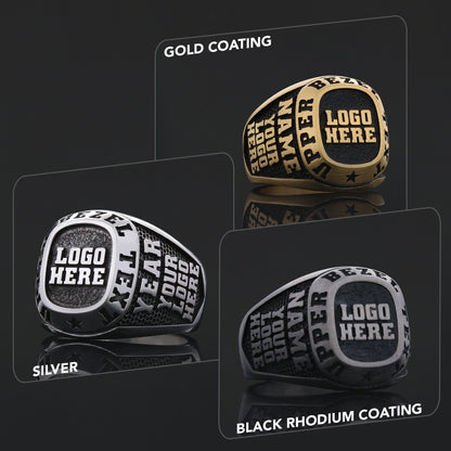 Simple Personalized Name Ring, Custom Minimalist Silver & Gold Ring