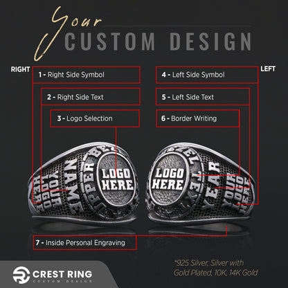 Handcrafted Personalized Name Ring, Custom Silver & Gold Jewelry