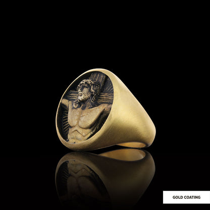 3D Jesus Ring, Religious Ring, 925 Sterling Silver Christian Ring, Gold Plated Religious Ring, Jesus Jewerly
