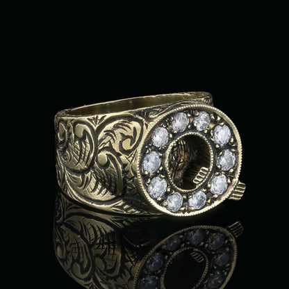 925 Sterling Silver Alphabet Q Ring