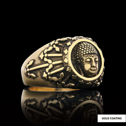 925 Sterling Silver Buddha Ring, 3D Buddha Ring, Meditation, Yoga, Buddhist Jewelry