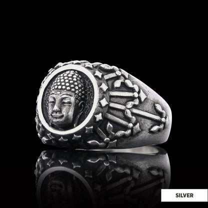 925 Sterling Silver Buddha Ring, 3D Buddha Ring, Meditation, Yoga, Buddhist Jewelry