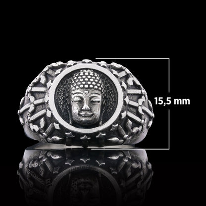 925 Sterling Silver Buddha Ring, 3D Buddha Ring, Meditation, Yoga, Buddhist Jewelry
