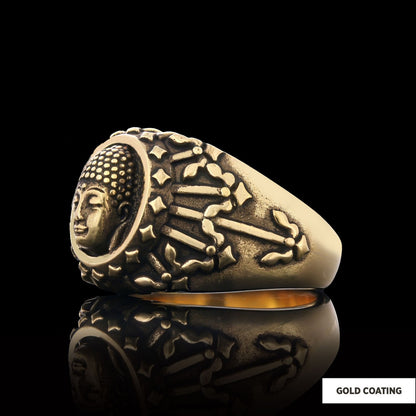 925 Sterling Silver Buddha Ring, 3D Buddha Ring, Meditation, Yoga, Buddhist Jewelry